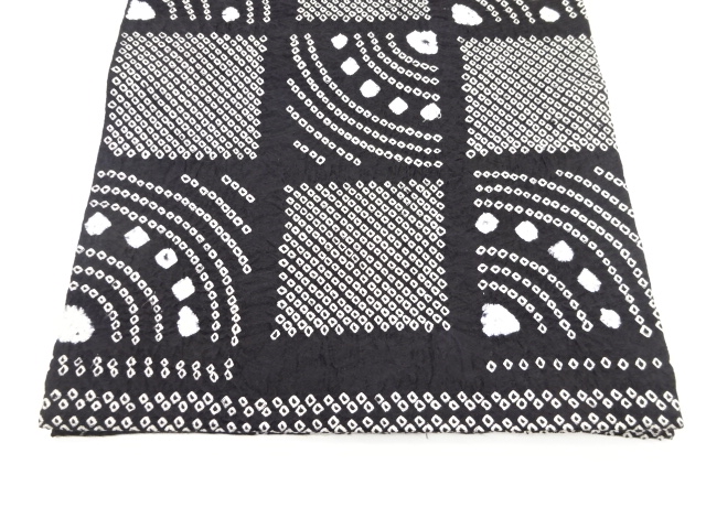  絞り格子模様開き名古屋帯（額縁仕立て）